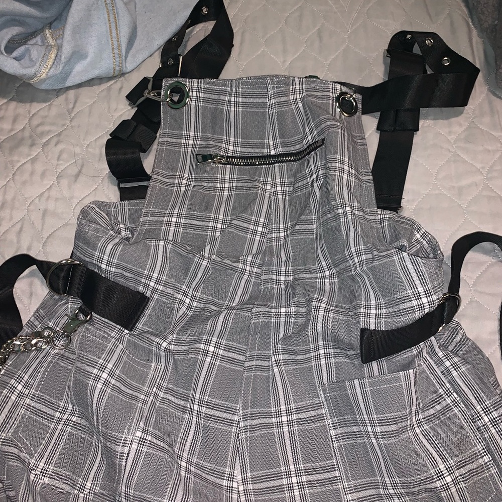 Plaid jumpsuit / overalls